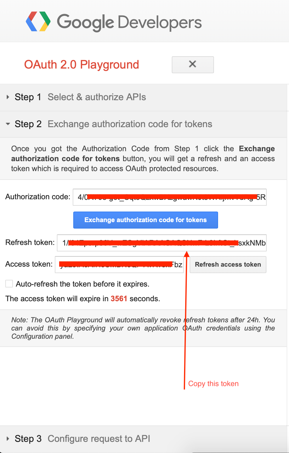 Refresh token generated successfully!