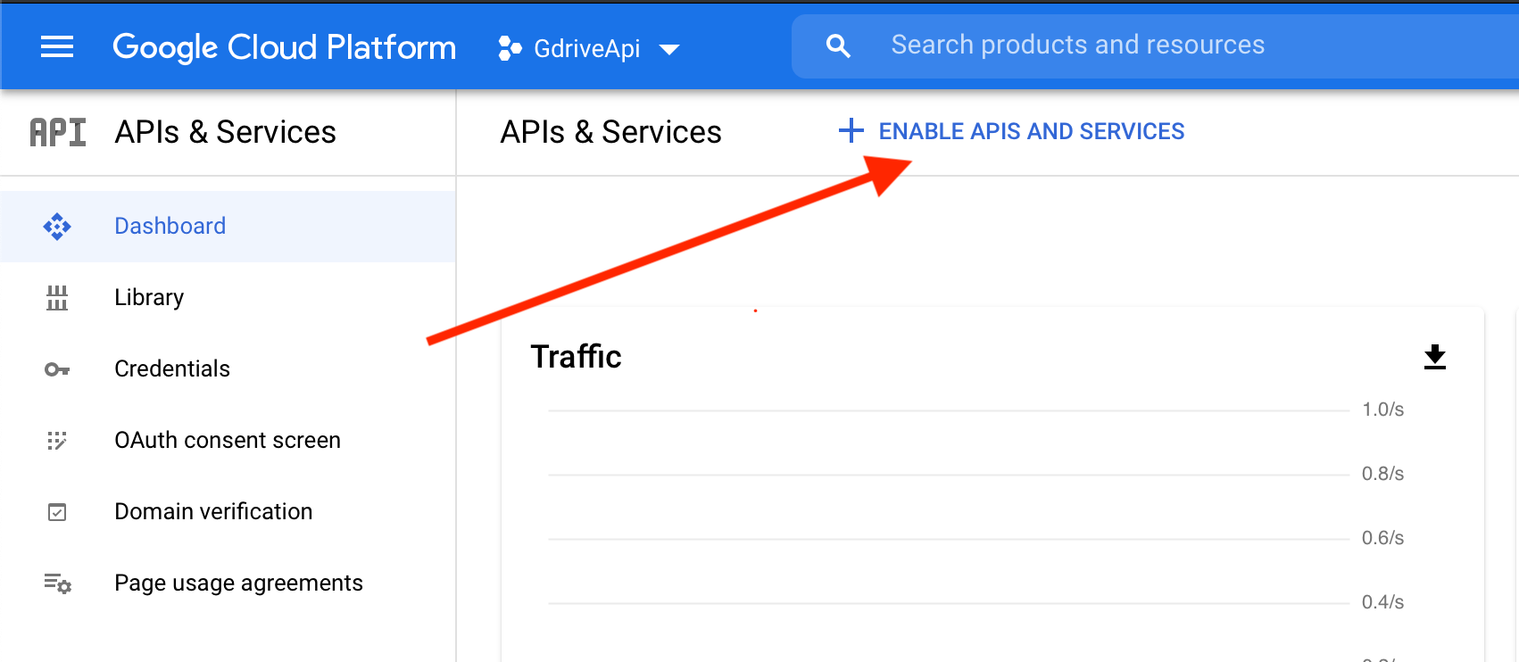 Enable APIs & Services on the Google Cloud Platform