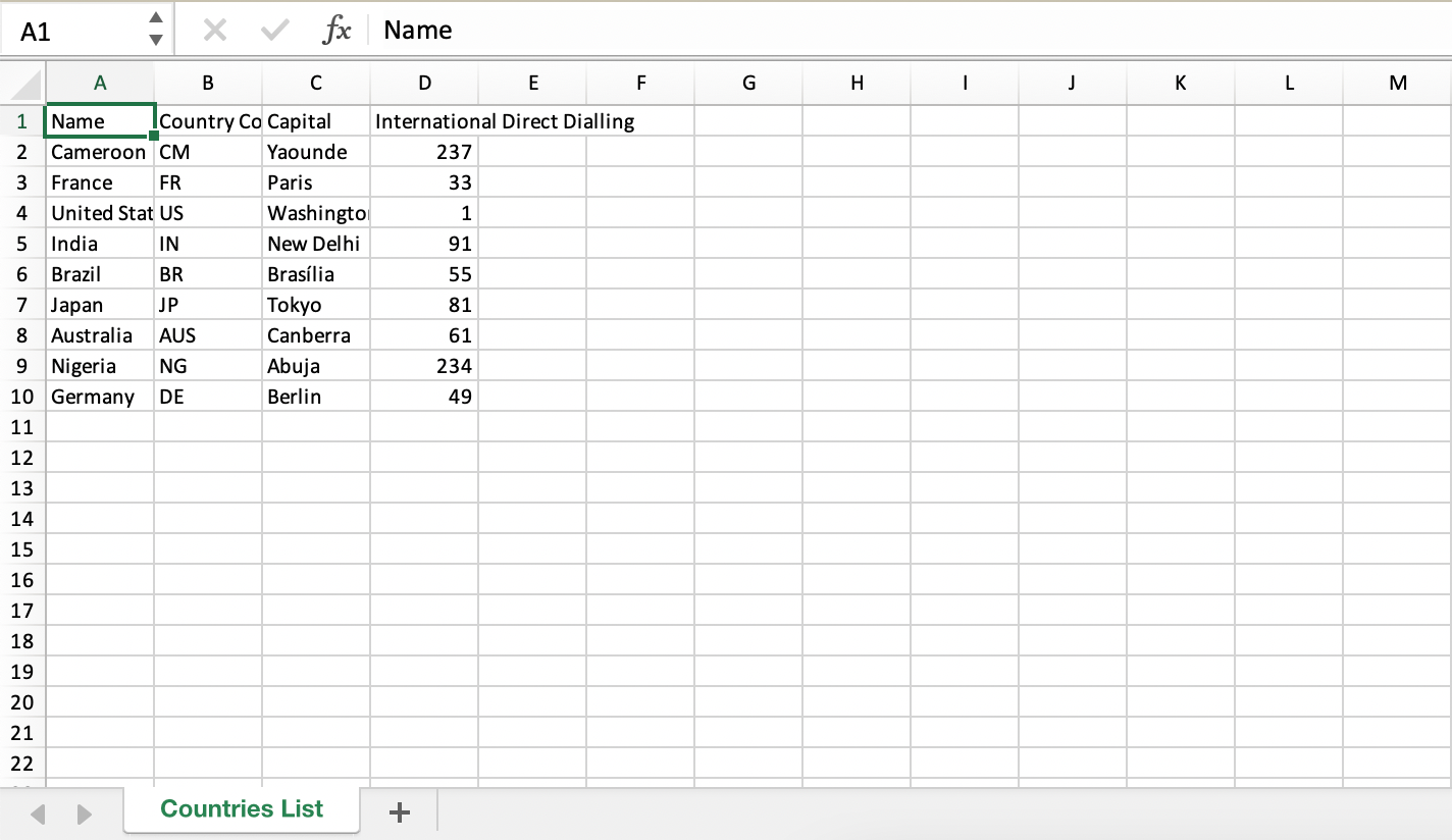 The excel file generated successfully.
