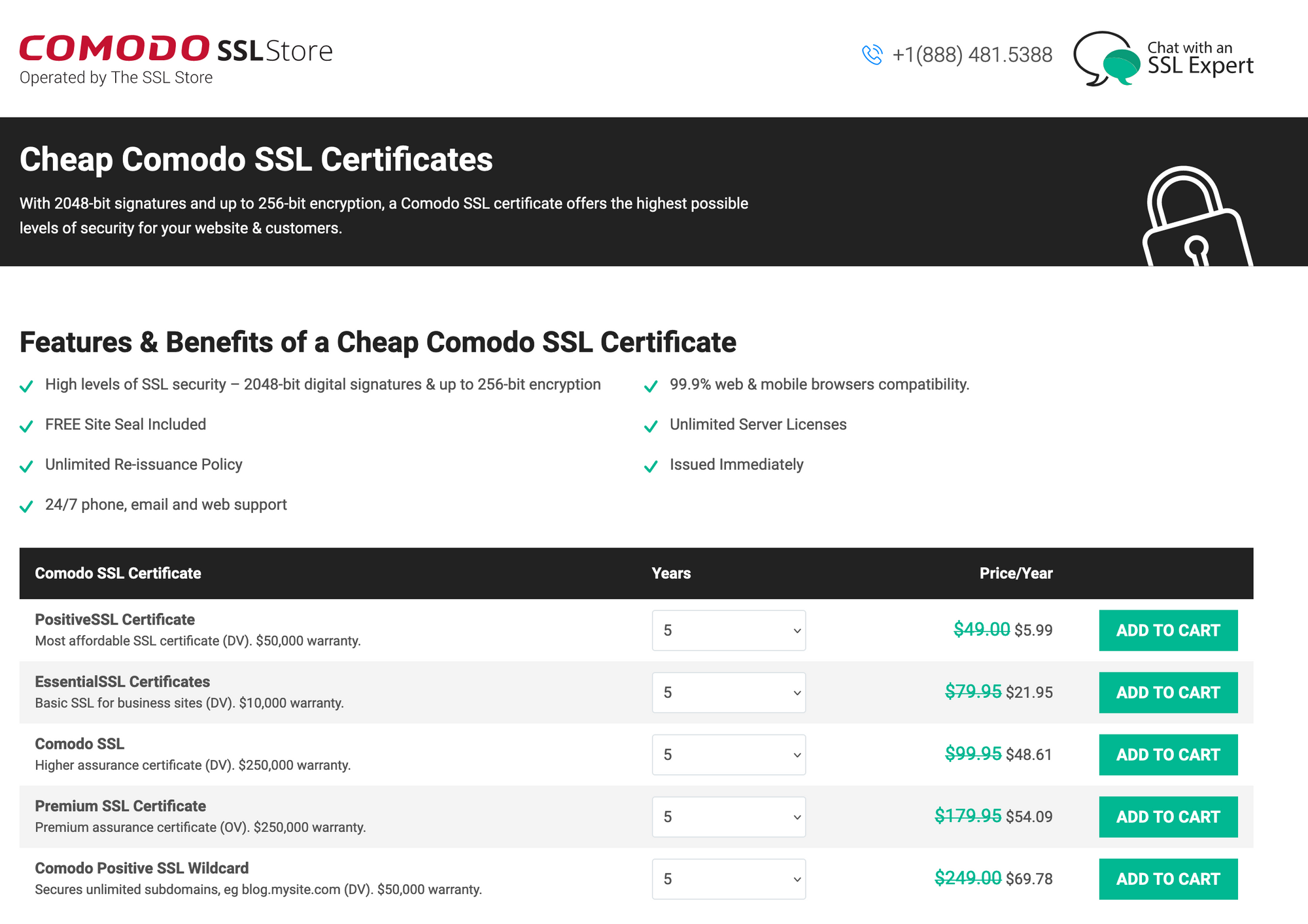 Buy a certificate on the ComodoSSL website.
