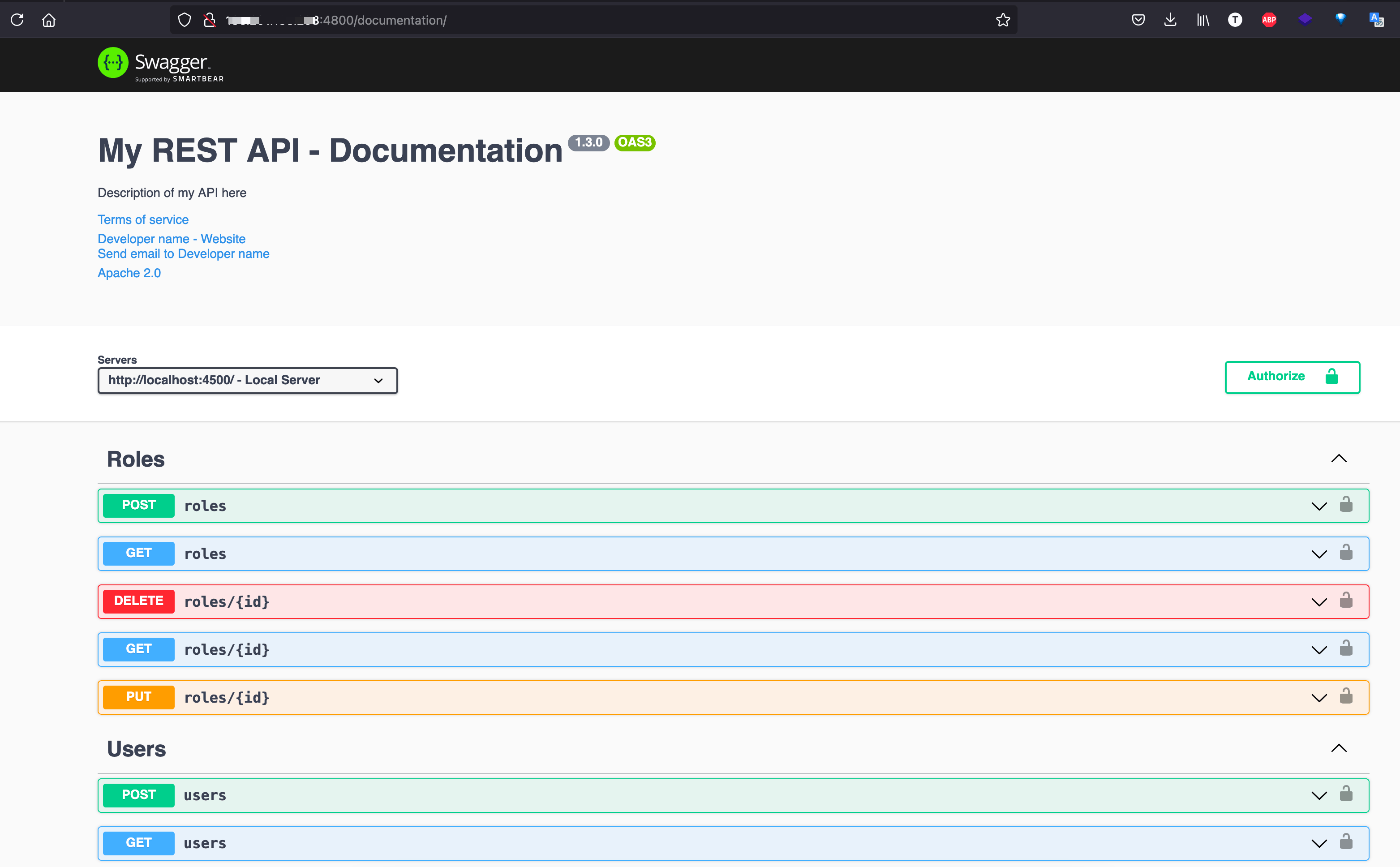 The API is running is running on the VPS.