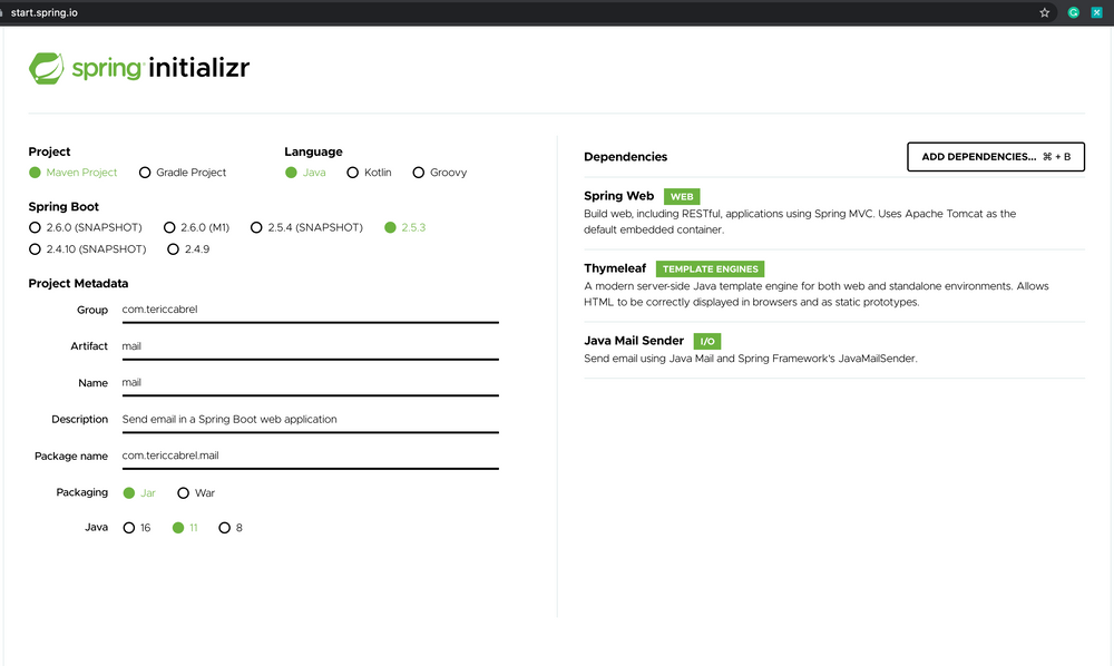 Send email in Spring Boot with Thymeleaf and Mailgun