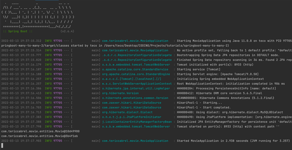 ManyToMany relationship with JPA and Spring Boot part 2