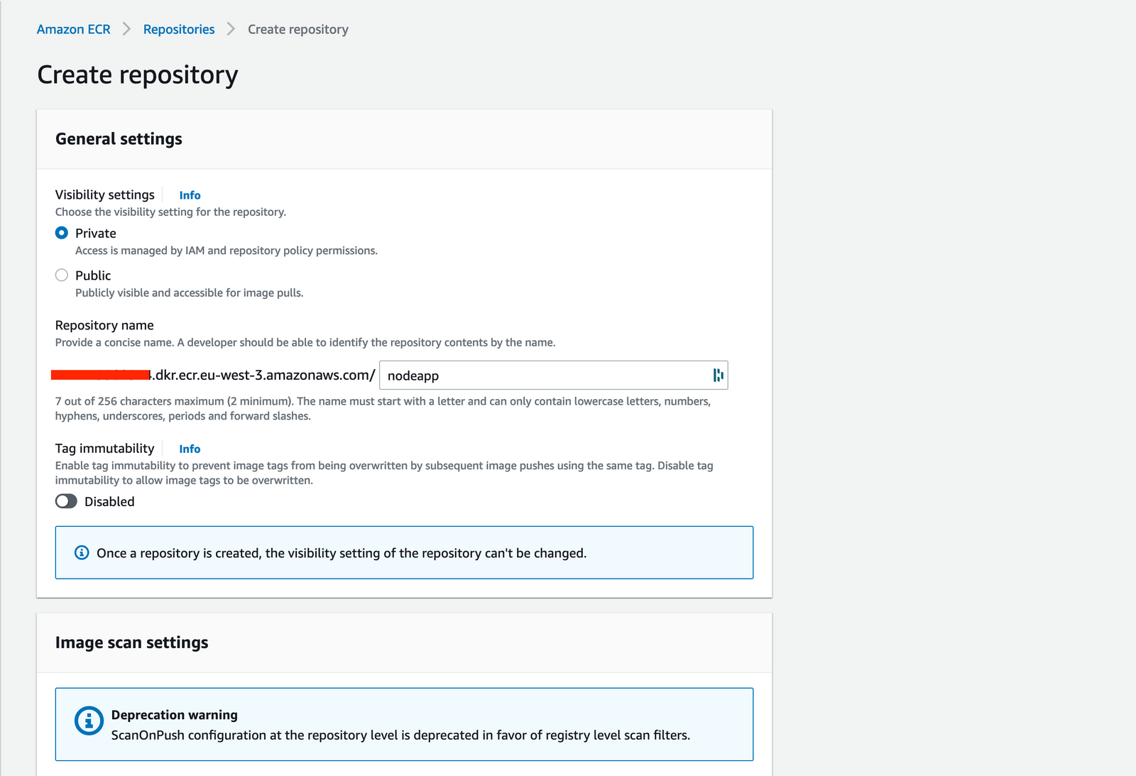 Push A Docker Image In AWS Elastic Container Registry