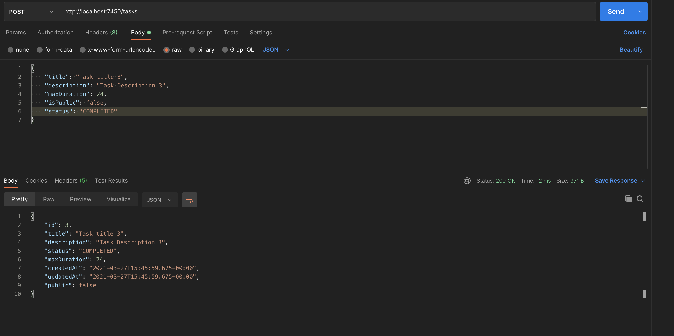 Create a spring boot starter project for a rest api