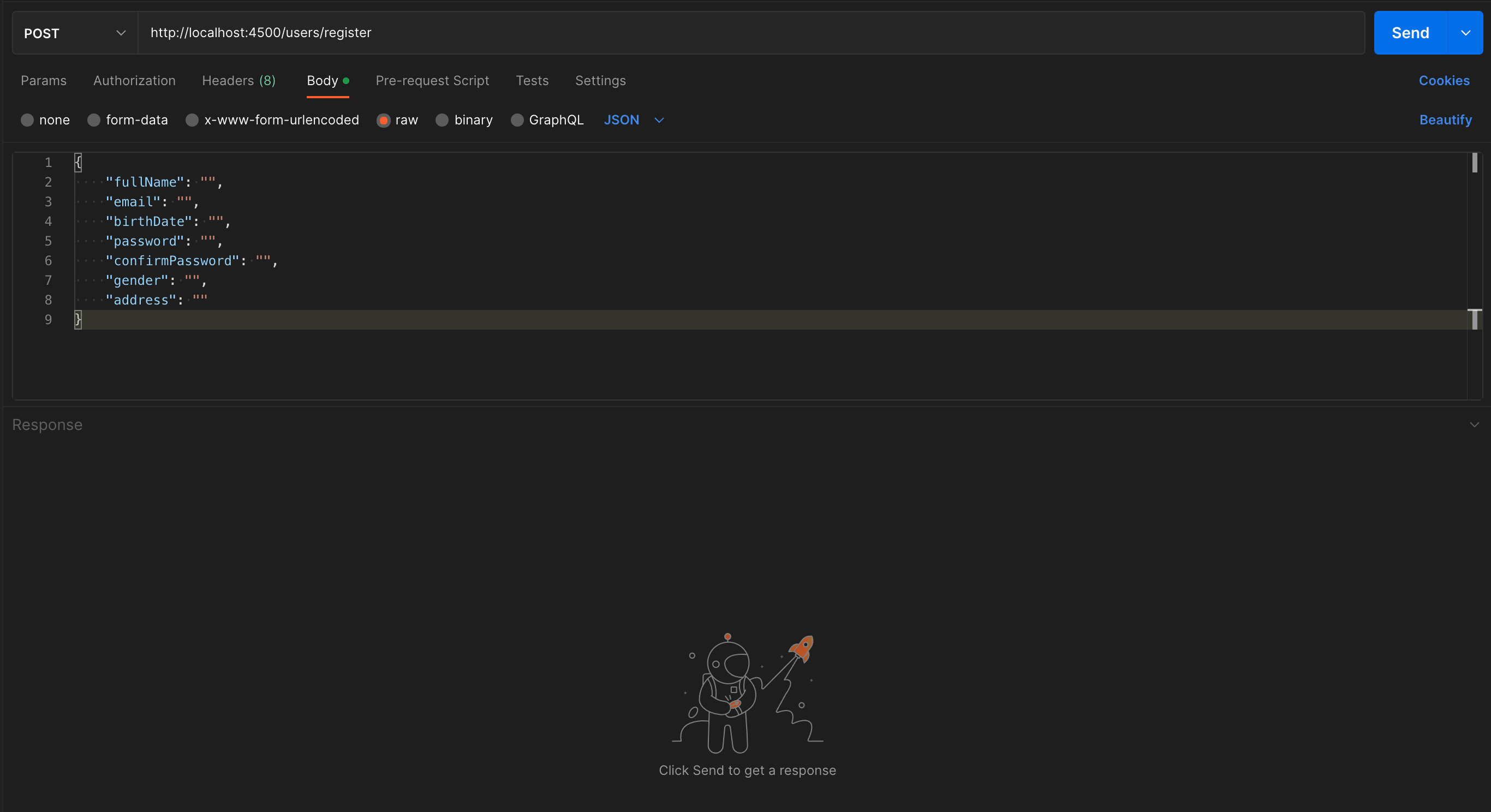 Validate request body and parameter in a Node.js Express API